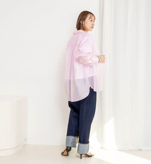 NOLLEY'S「ウォッシャブルセルロースシルクシアーシャツ」|シャツ・ブラウス|