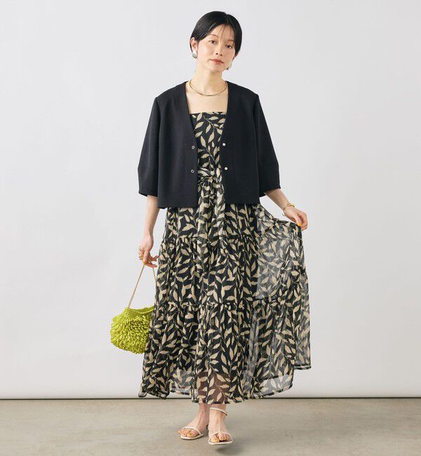 NOLLEY'S「ウォッシャブルヴィンテージメッシュカーディガン」|ブルゾン・スタジャン|