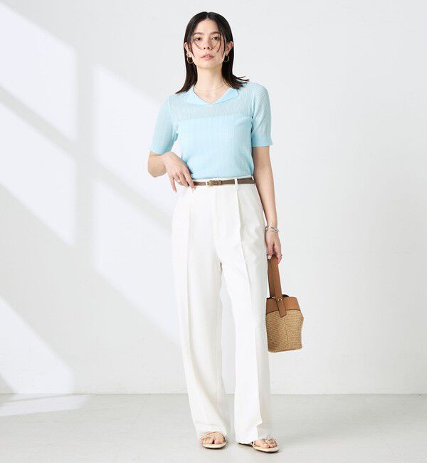 NOLLEY'S sophi「《セットアップ対応》ウォッシャブルドライツイルワイドパンツ」|その他|