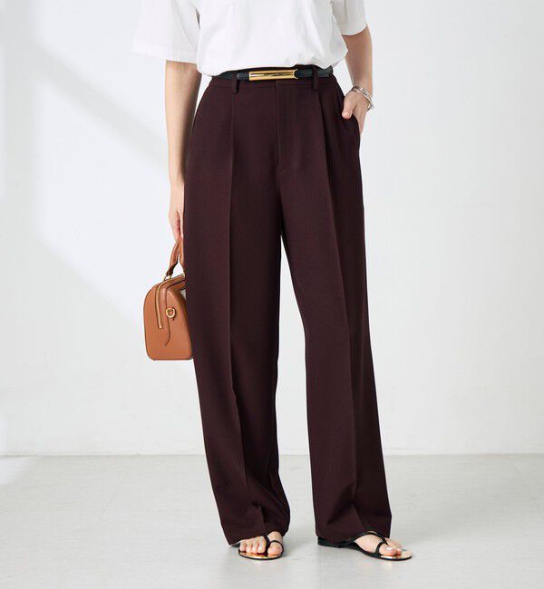 NOLLEY'S sophi「《セットアップ対応》ウォッシャブルドライツイルワイドパンツ」|その他|