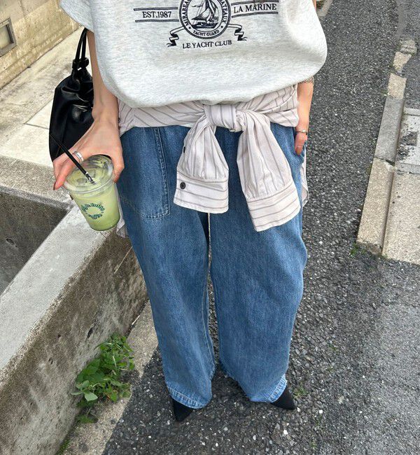 fredy emue「ライトオンスデニムベイカーイージーパンツ」|デニム|