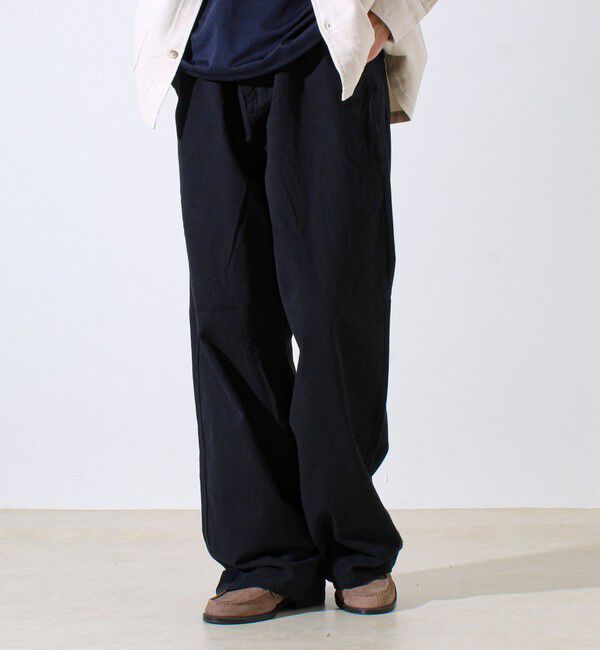GLOSTER「【ワイド好き必見】ダック地 ワイドシルエットパンツ」|チノ|