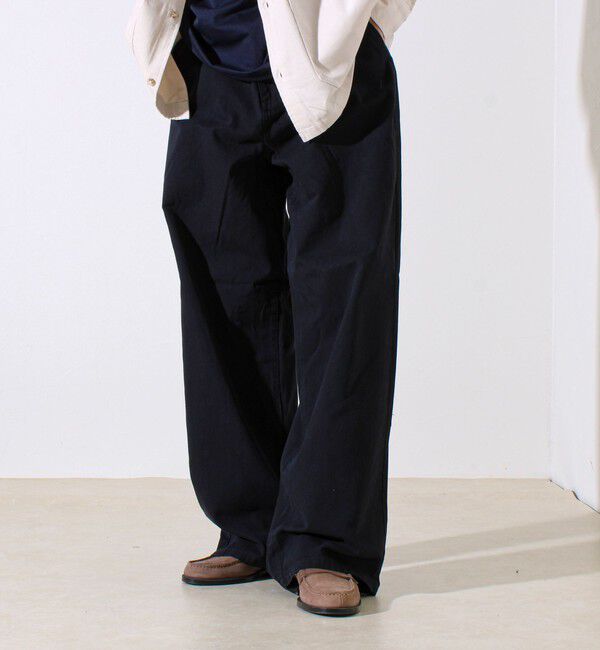 GLOSTER「【ワイド好き必見】ダック地 ワイドシルエットパンツ」|チノ|