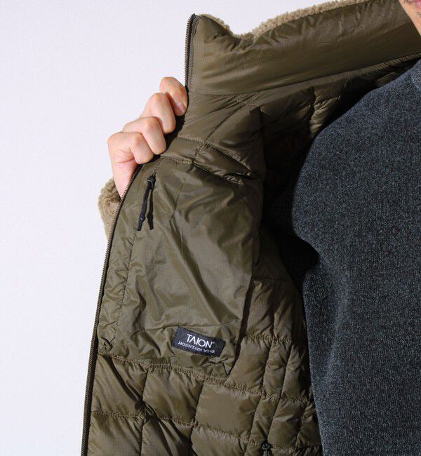 GLOSTER「【2WAYで着回せる】【UNISEX】GLOSTER配色別注 TAIONボア&times;ダウンブルゾン」|ダウン|