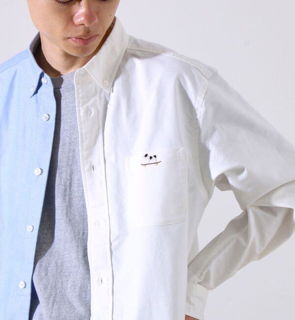 GLOSTER「【定番&times;遊び心】フレブル刺繍BDシャツ 無地/クレイジーパターン」|シャツ・ブラウス|