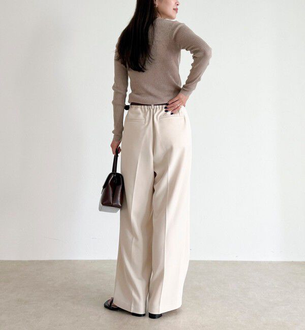 fredy emue「【人気商品の新型】とろみwarmタックスラックス」|スラックス|