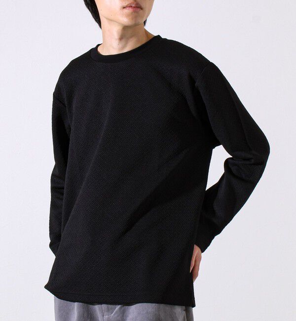 GLOSTER「【人気シリーズ第2弾】【新柄ジャガード登場】フクレクロスジャガードロンT」|Tシャツ・カットソー|