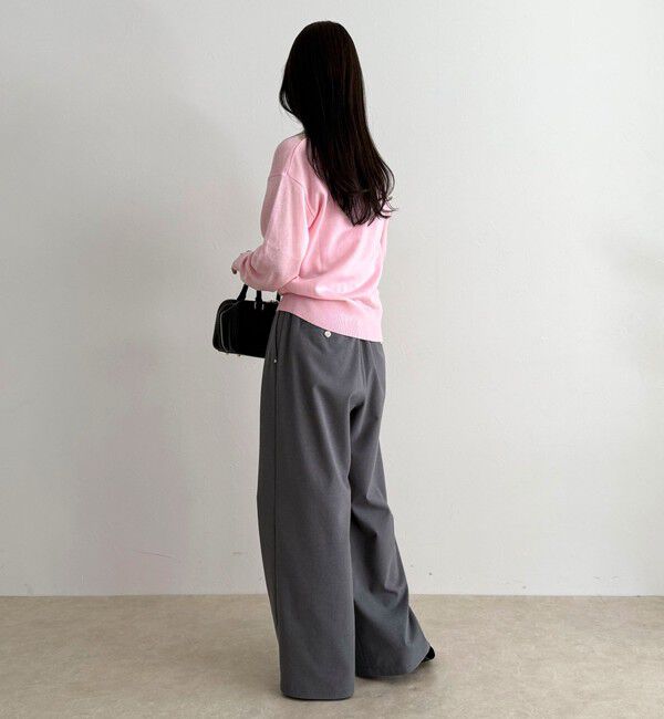 fredy emue「アーガイル柄インターシャVネックニット」|ニット・セーター|