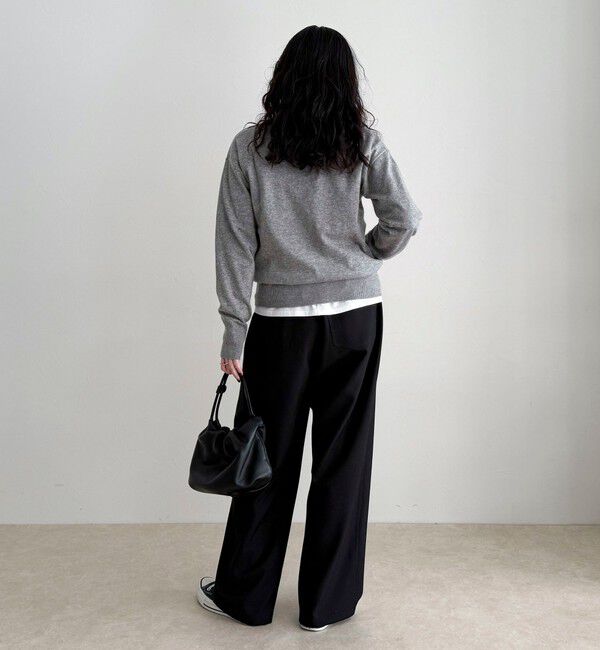 fredy emue「アーガイル柄インターシャVネックニット」|ニット・セーター|