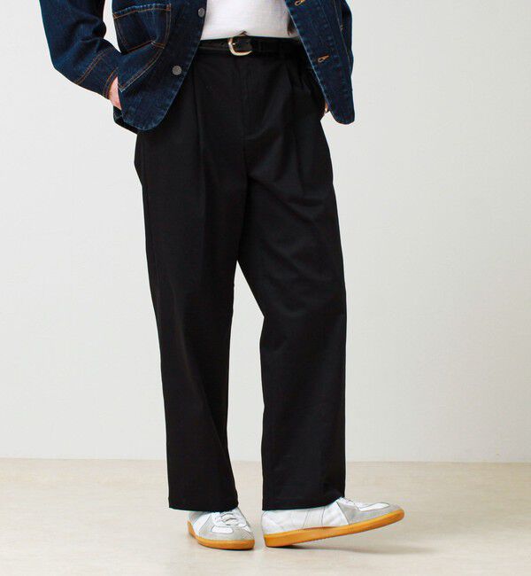 GLOSTER「【大人の万能パンツ】タックチノイージートラウザー」|チノ|