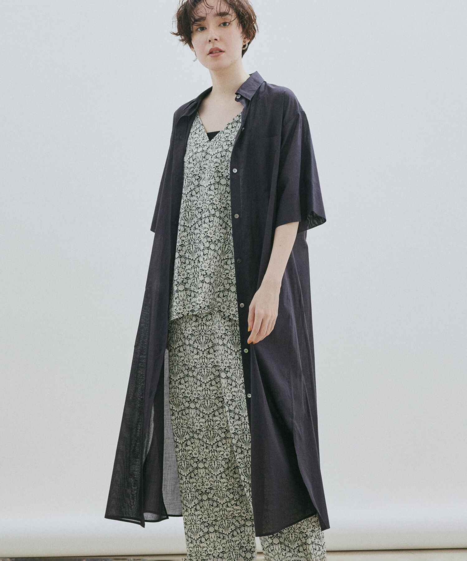 SALON adam et rope'「ワッシャーローンシャツワンピース / 無地・ストライプ」|その他|