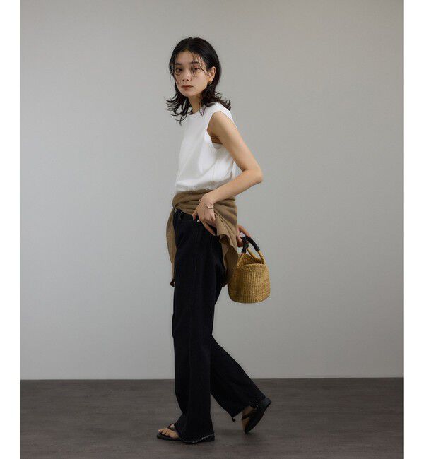 SALON adam et rope'「プリマベールショルダータックノースリーブプルオーバー［UVケア・洗える］」|Tシャツ・カットソー|