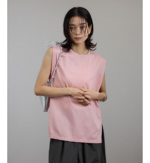 SALON adam et rope'「プリマベールショルダータックノースリーブプルオーバー［UVケア・洗える］」|Tシャツ・カットソー|