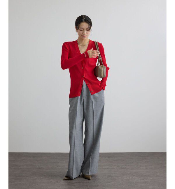 SALON adam et rope'「ノンミュールジングウールパンツ」|チノ|