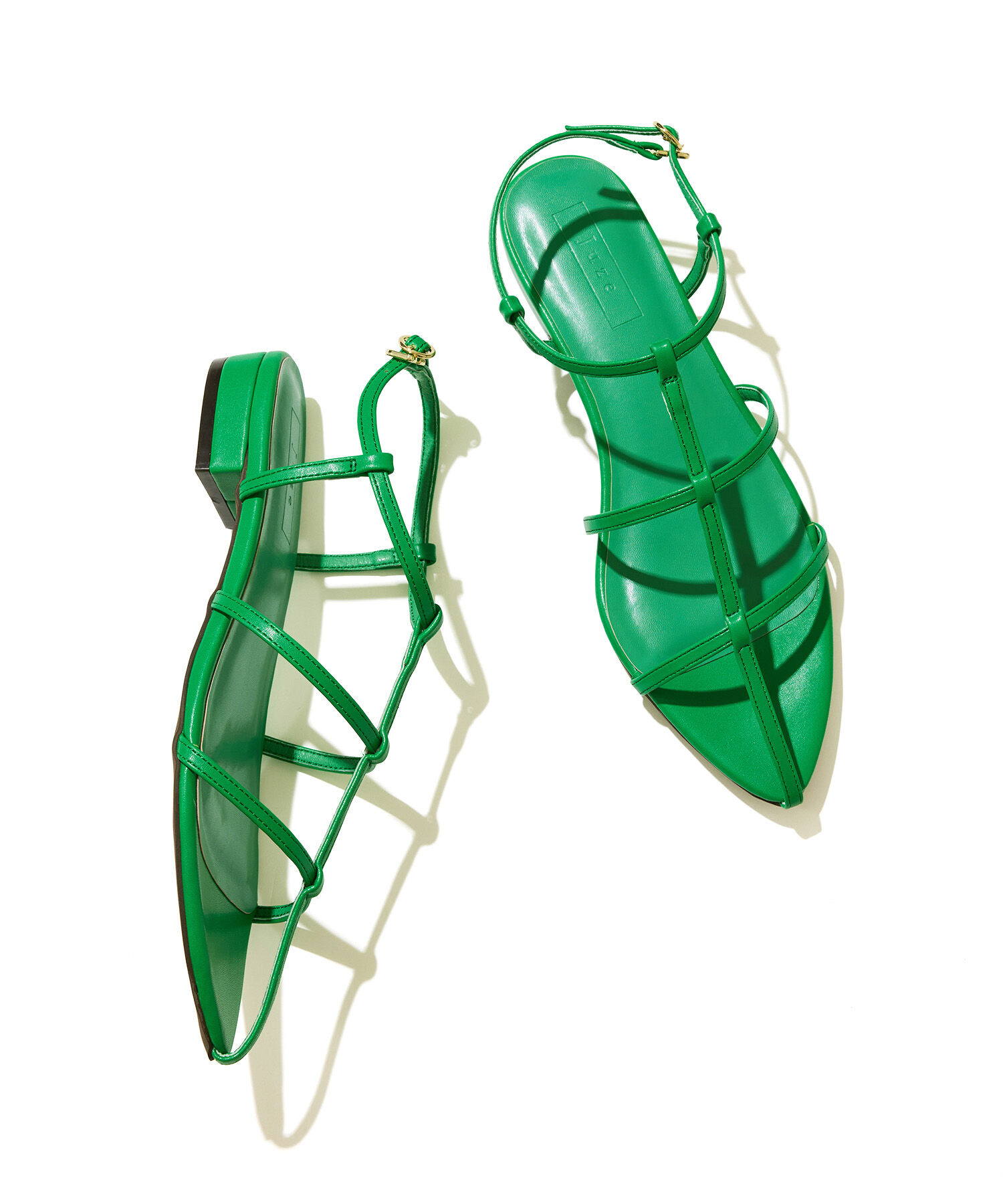 Juze「ボーンアンクルストラップフラットサンダル」|サンダル|