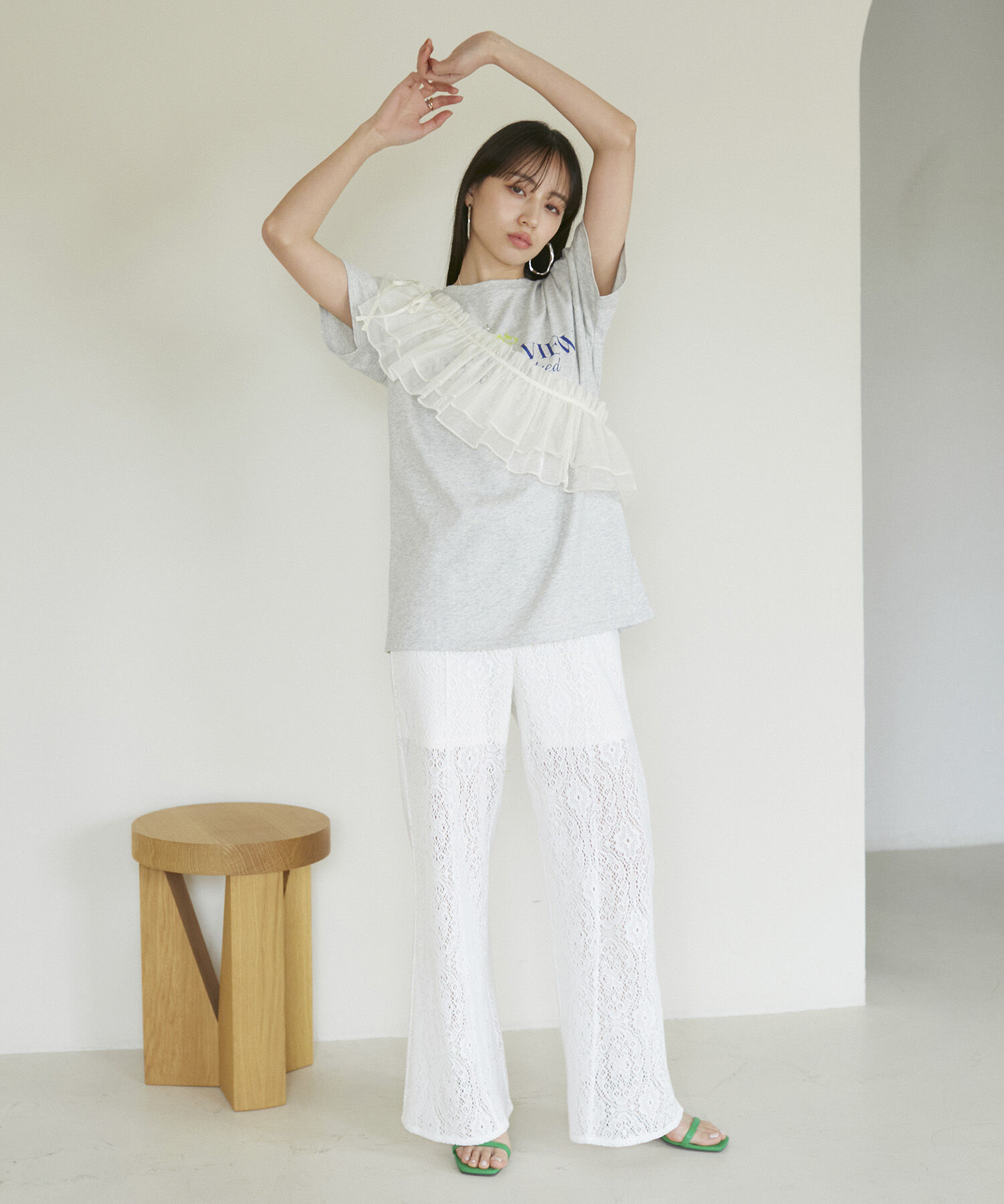 VIS「【洗える】Souvenir ロゴTシャツ」|Tシャツ・カットソー|