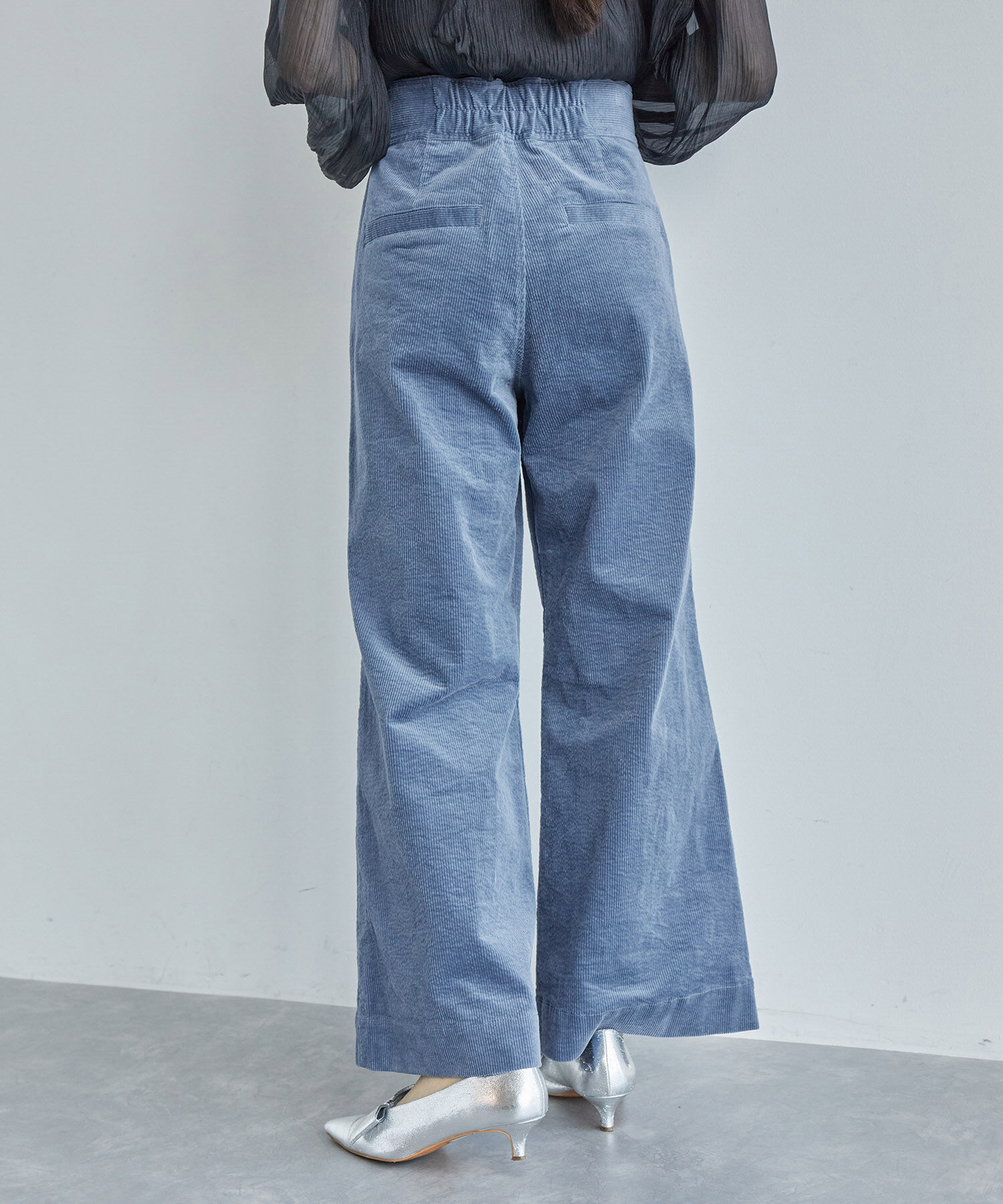 VIS「細コーデュロイワイドパンツ」|スラックス|