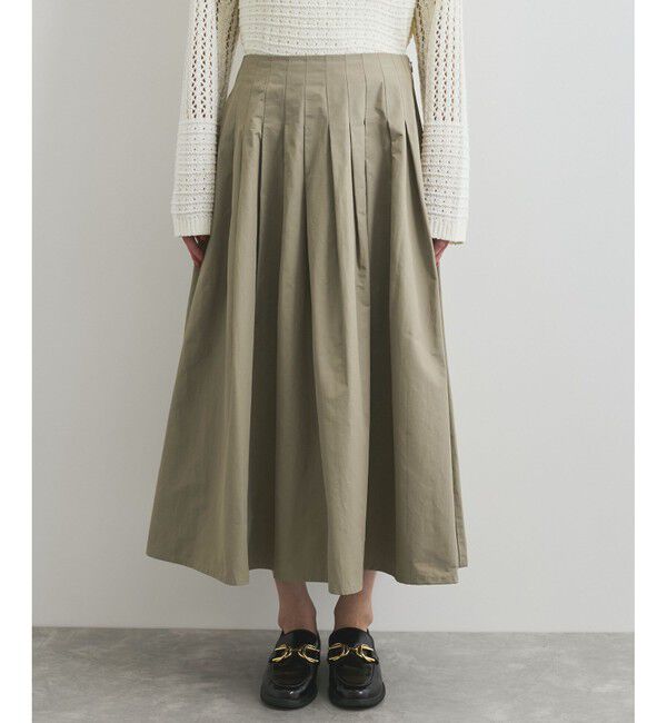 VIS「【洗える】タックプリーツフレアスカート」|スカート|