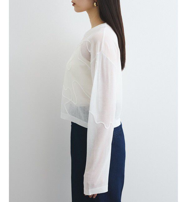 VIS「コード刺繍シアーニット」|ニット・セーター|