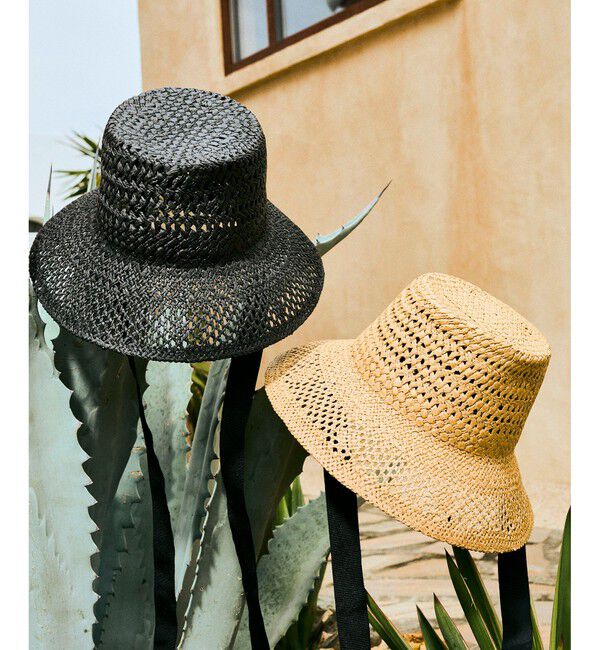 VIS「リボンつき雑材ハット」|ハット|ベージュ(27)