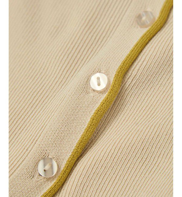 VIS「【WEB/一部店舗限定】配色メローバイカラーカーディガン」|カーディガン|