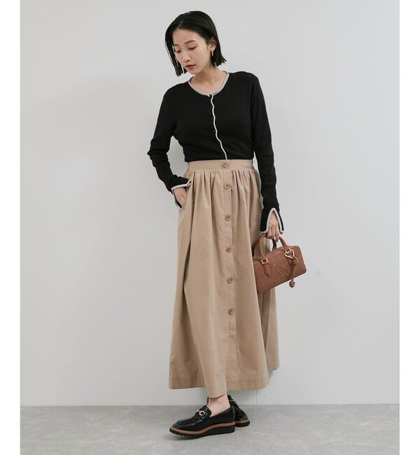 VIS「【WEB/一部店舗限定】配色メローバイカラーカーディガン」|カーディガン|