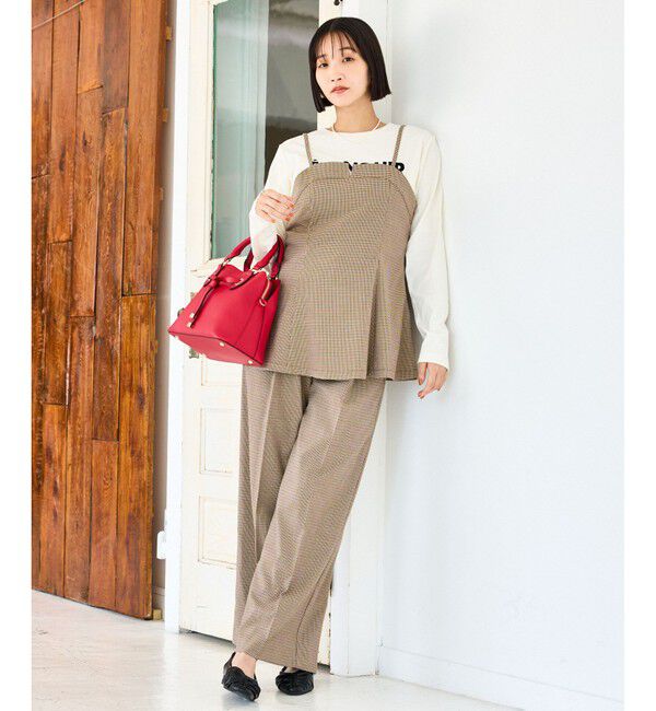 VIS「【美easy】ウーリッシュワンタックワイドパンツ【セットアップ対応/洗える】」|スラックス|