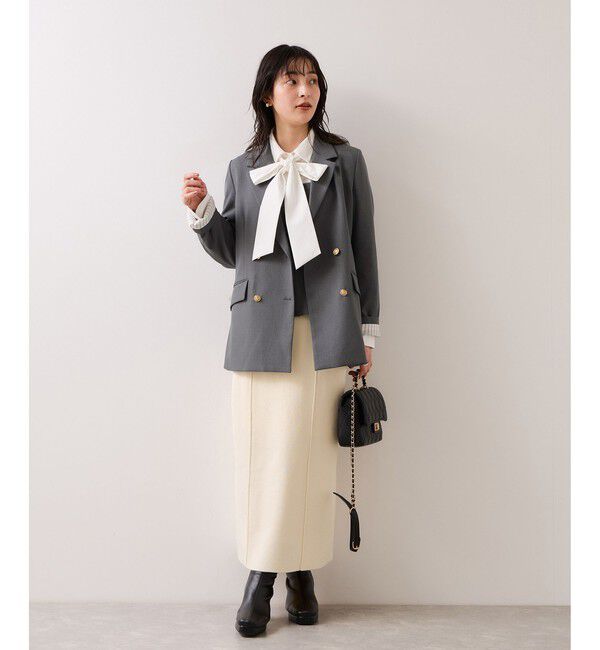 VIS「【美easy】コンフォート金ボタンジャケット/イージーケア・UVケア・セットアップ対応」|テーラードジャケット|