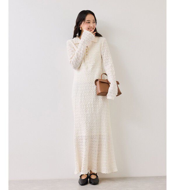 VIS「膨れジャガードカットソーワンピース」|ワンピース|