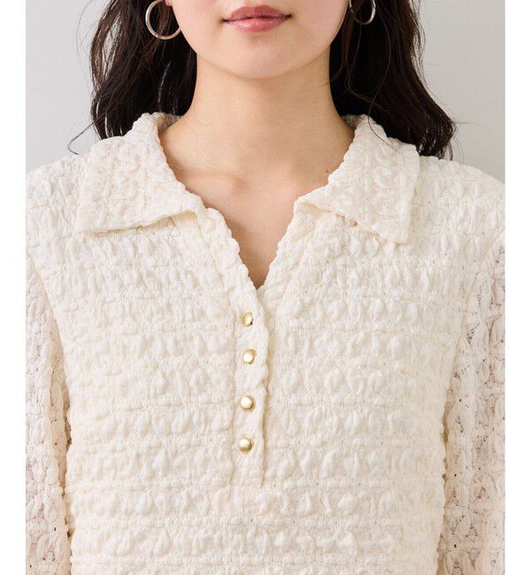 VIS「膨れジャガードカットソーワンピース」|ワンピース|