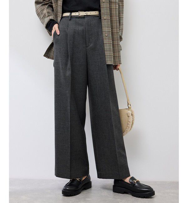 Rope&rsquo;Picnic「スリートーンツイードワイドパンツ/セットアップ対応」|スラックス|
