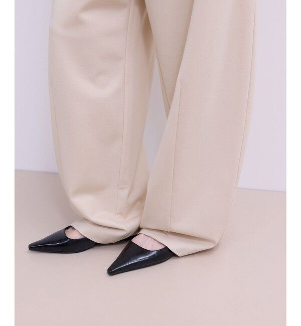 ADAM ET ROPE'「【WEB限定】ハイウエストカーブパンツ」|チノ|