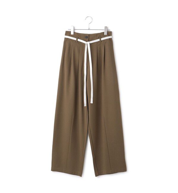 ADAM ET ROPE'「【WEB限定】ハイウエストカーブパンツ」|チノ|