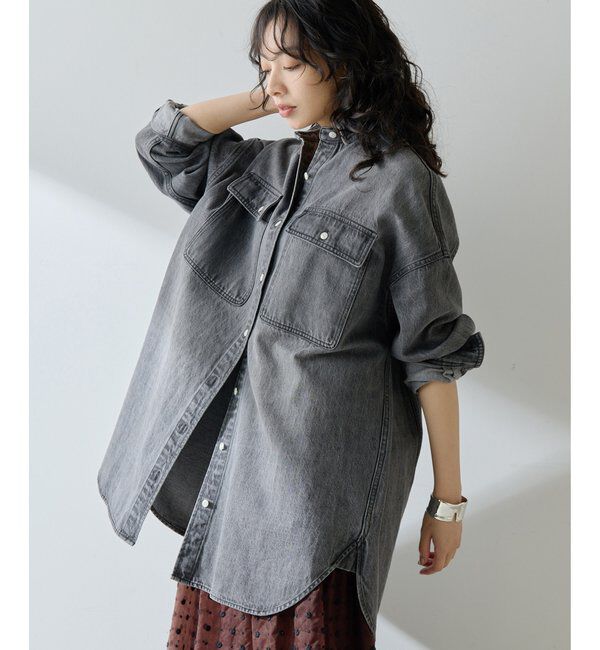  「コットンヘンプデニムオーバーシャツ」|シャツ・ブラウス|