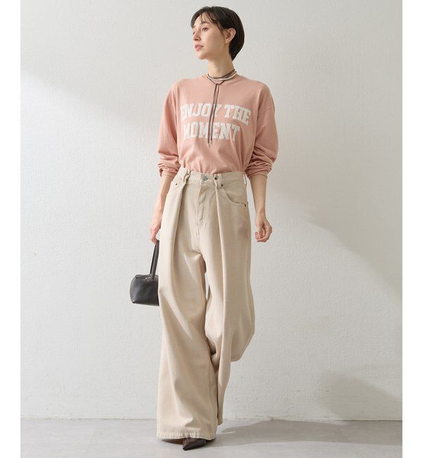  「フロッキープリントロングTシャツ」|Tシャツ・カットソー|