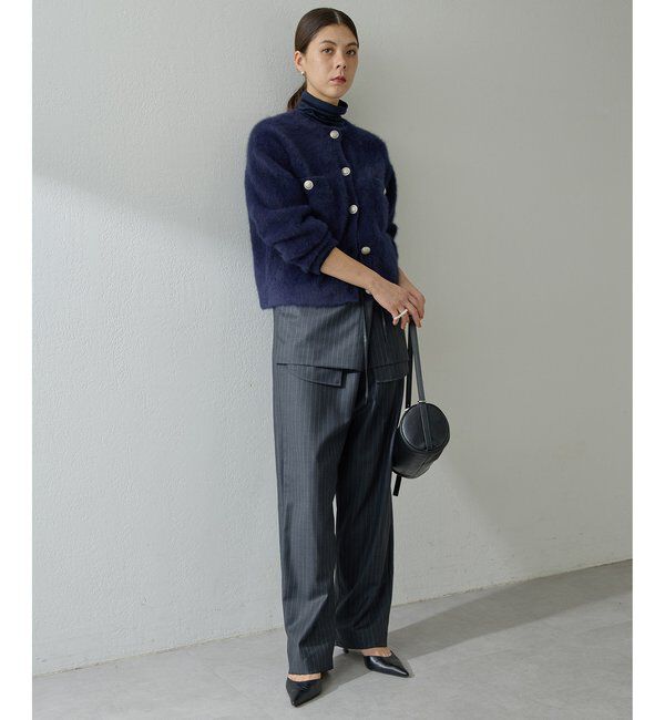  「ファーボタンジャケット」|ニット・セーター|