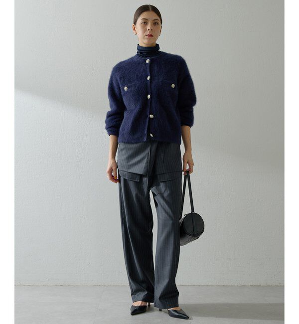  「ファーボタンジャケット」|ニット・セーター|