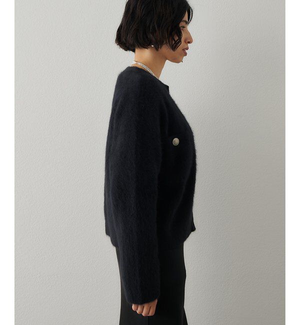  「ファーボタンジャケット」|ニット・セーター|