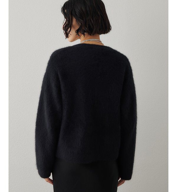  「ファーボタンジャケット」|ニット・セーター|