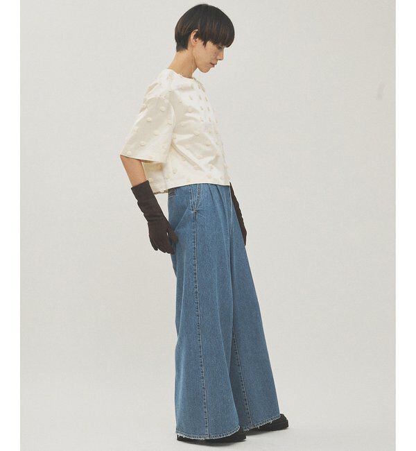  「ボンボンジャガードブラウス」|シャツ・ブラウス|