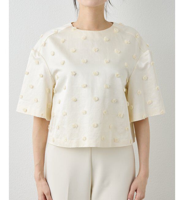  「ボンボンジャガードブラウス」|シャツ・ブラウス|