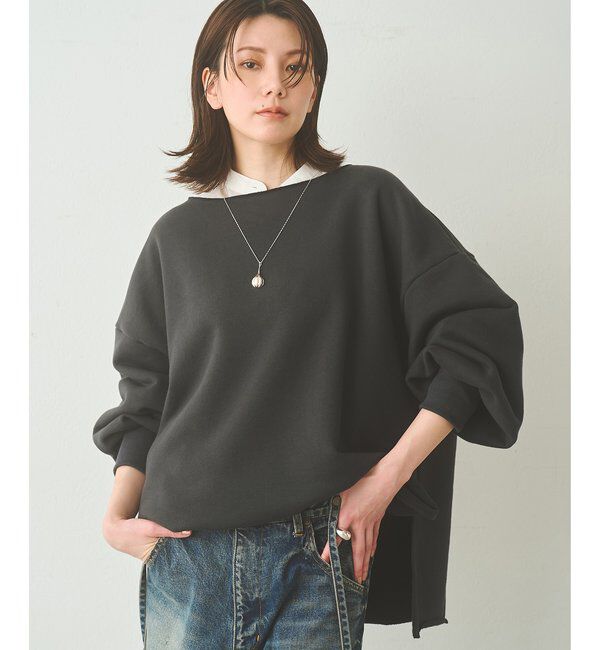  「リラックススウェットプルオーバー」|Tシャツ・カットソー|チャコールグレー