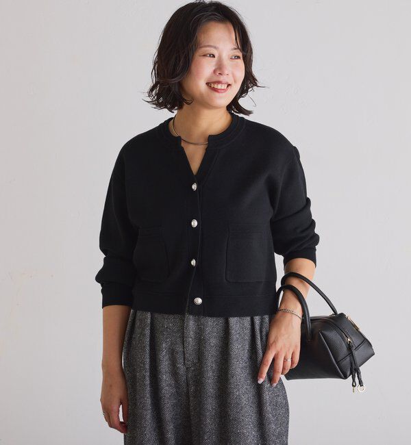  「スキッパースウェットライクカーディガン」|ニット・セーター|