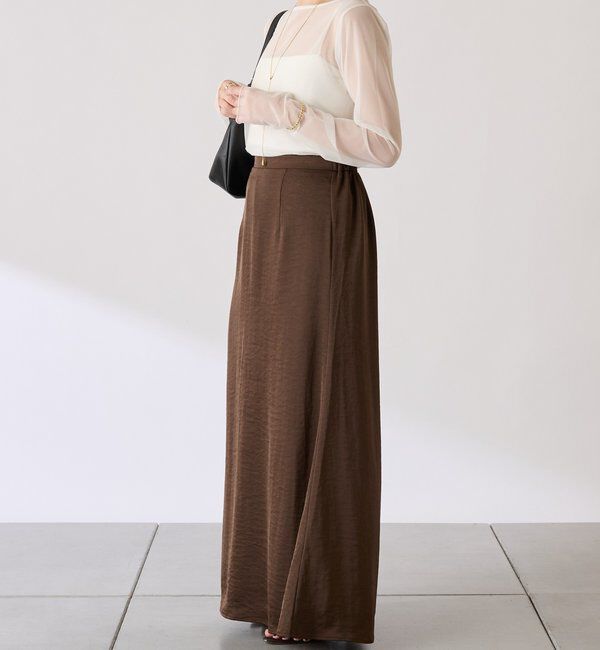  「【COLLAGE&times;gemeil　コラボアイテム】レイヤードサテンスカート」|スカート|