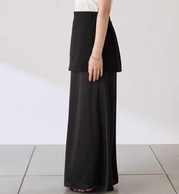  「【COLLAGE&times;gemeil　コラボアイテム】レイヤードサテンスカート」|スカート|