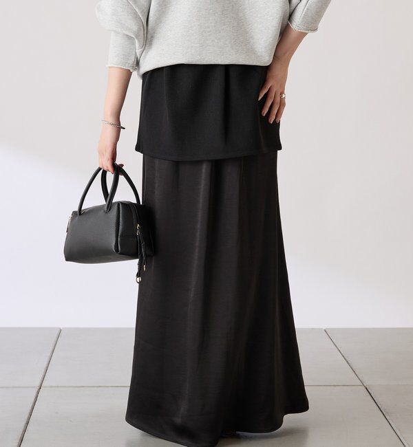  「【COLLAGE&times;gemeil　コラボアイテム】レイヤードサテンスカート」|スカート|