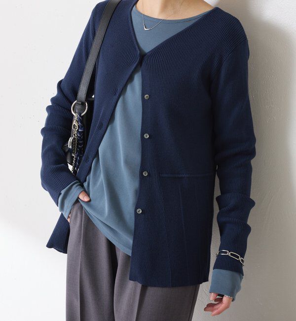  「リブペプラムカーディガン」|ニット・セーター|