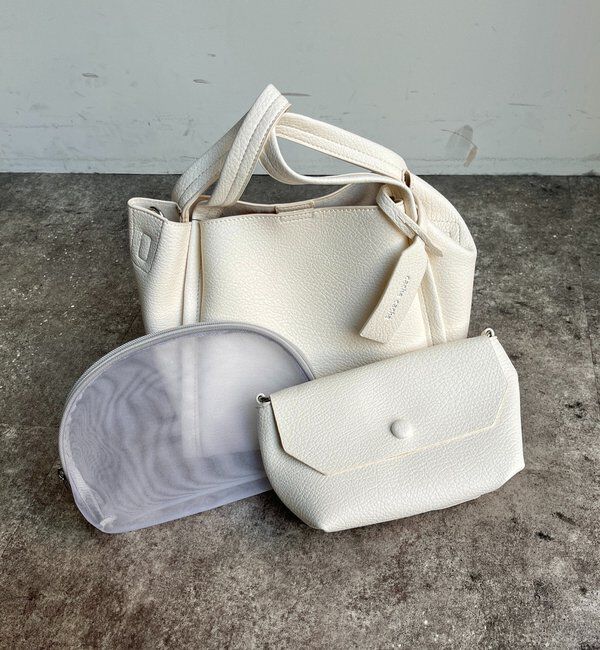  「【ベストセラーアイテム】ミニショルダー付ソフトレザー調ミニバッグ」|トートバッグ|