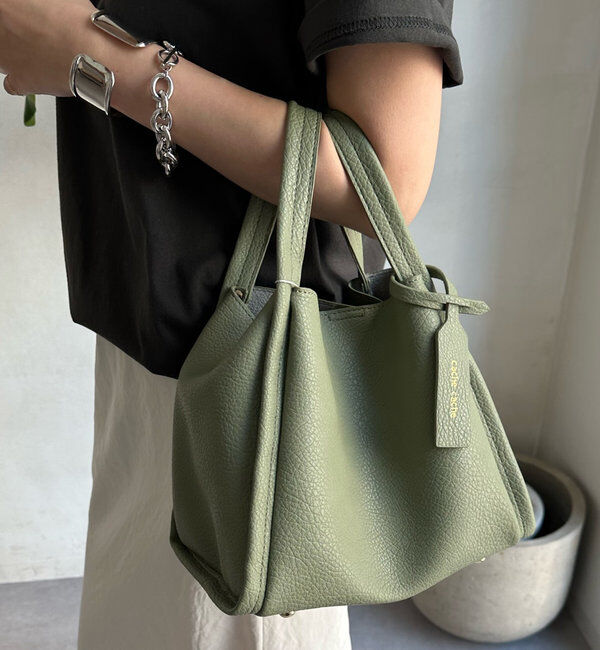  「【ベストセラーアイテム】ミニショルダー付ソフトレザー調ミニバッグ」|トートバッグ|