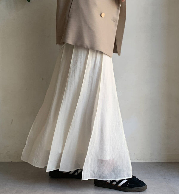  「シアーパネルプリーツスカート」|スカート|